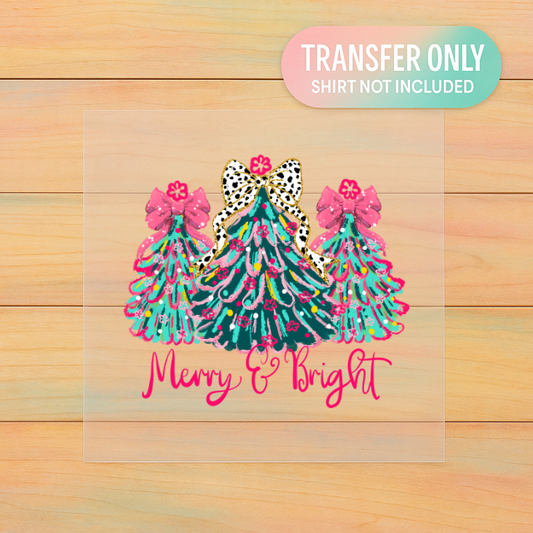 Merry & Bright Christmas | Adult DTF Transfer | Ready to Press