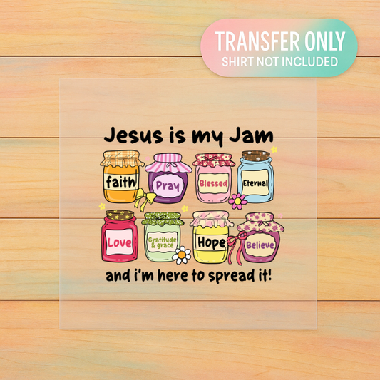 Jesus Is My Jam – Ready to Press DTF Transfer (Adult Size)