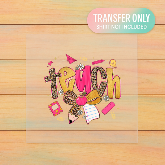 Chic Teacher DTF Transfer – Adult Size Graphic | Ready to Press Heat Transfer