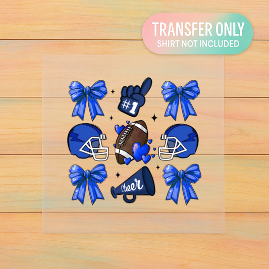 Football and Bows – Adult DTF Transfer | Ready to Press Heat Transfer