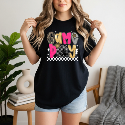 Glam Game Day DTF Transfer – Adult Size | Football & Sports Shirt Design