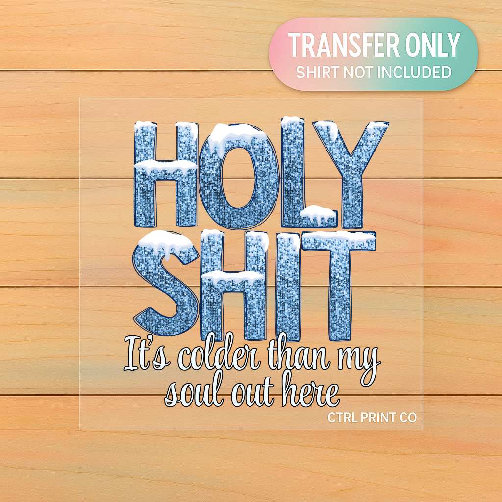 Holy Shit It’s Cold | Funny Winter DTF Transfer | Ready to Press