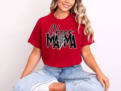 Cheer Mama DTF Transfer | Lightning Bolt Cheer Mom | Ready to Press