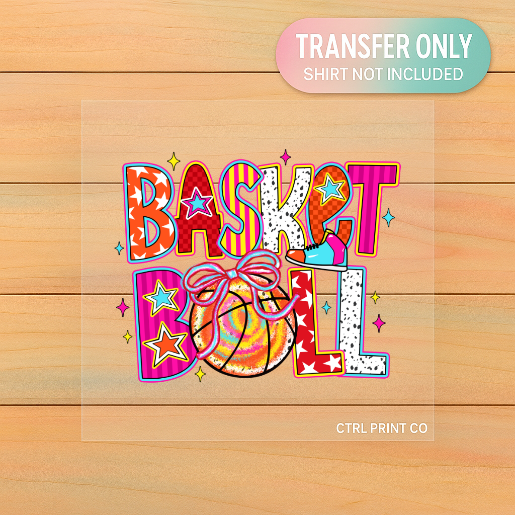 Basketball Girl Bow | DTF Transfer | Ready to Press