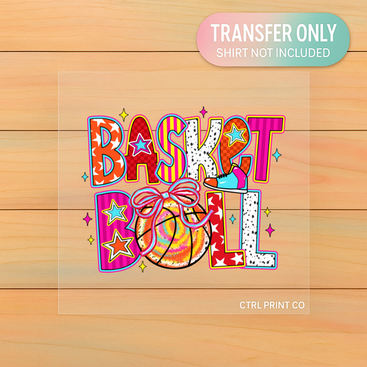 Basketball Girl Bow | DTF Transfer | Ready to Press