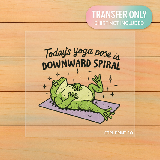 Downward Spiral Yoga | Adult DTF Transfer | Ready to Press