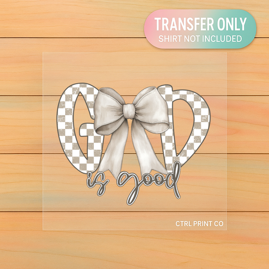God Is Good Bow | Adult DTF Transfer | Ready to Press