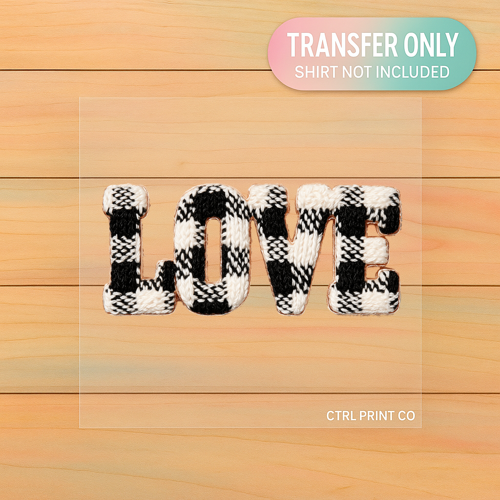 LOVE Knit Text | Adult DTF Transfer | Ready to Press