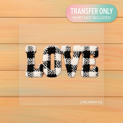 LOVE Knit Text | Adult DTF Transfer | Ready to Press