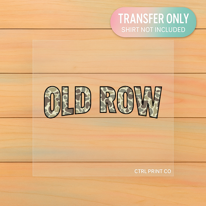 Old Row Camo | Adult DTF Transfer | Ready to Press