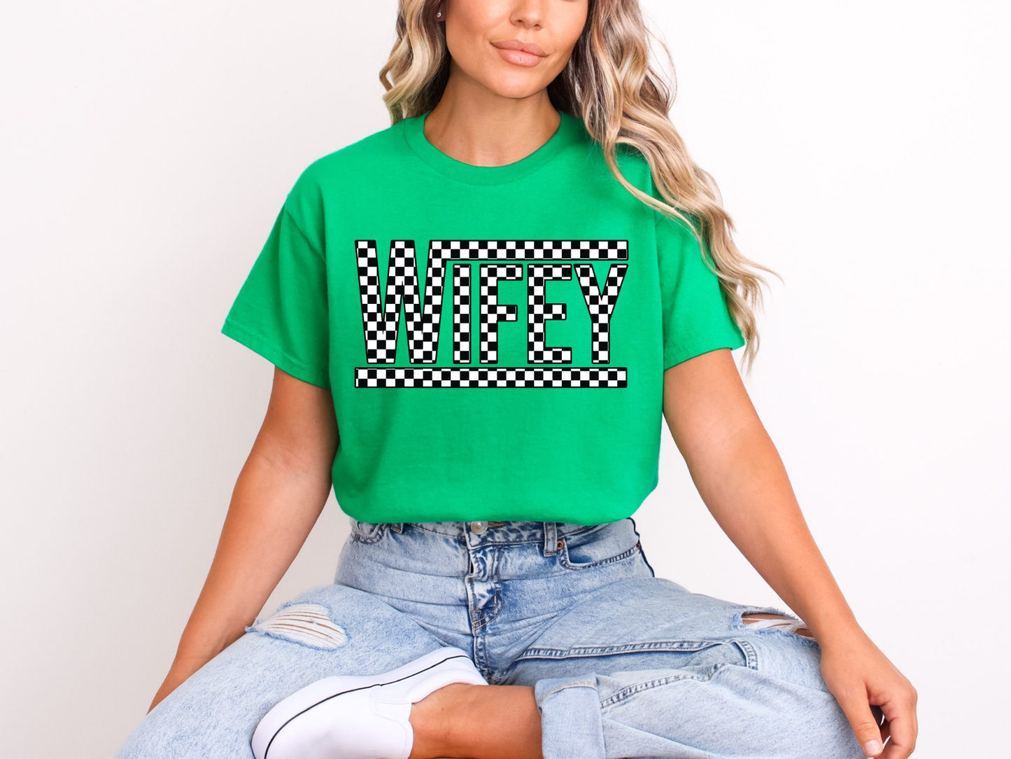 Wifey Checkered | Adult DTF Transfer | Ready to Press