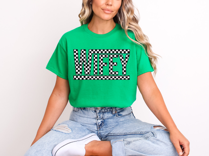 Wifey Checkered | Adult DTF Transfer | Ready to Press