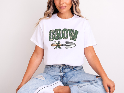 Floral Grow Garden Spade | Adult DTF Transfer | Ready to Press