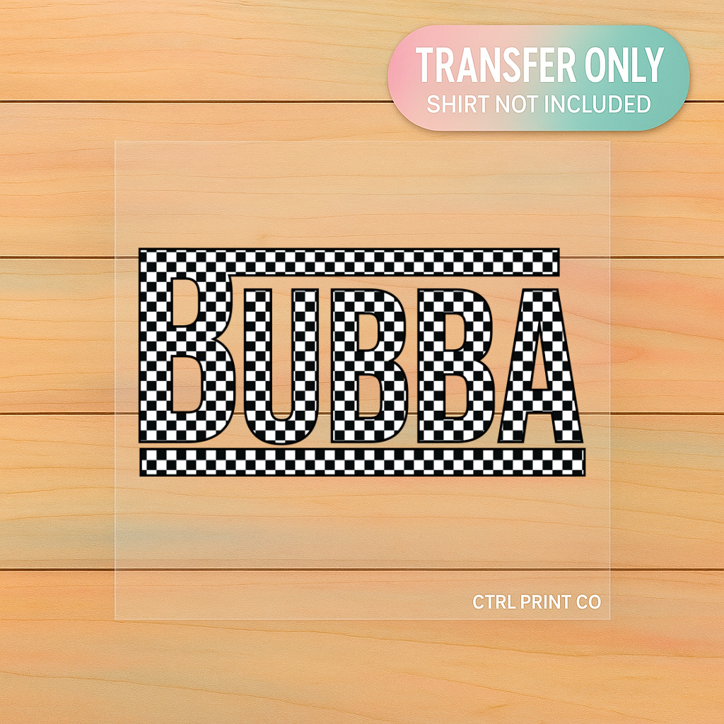 Classic Bubba Checkered | Youth DTF Transfer | Ready to Press
