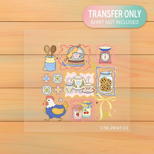 Vintage Baking Collage | Adult DTF Transfer | Ready to Press