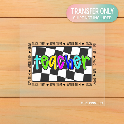Retro Teacher | Adult DTF Transfer | Ready to Press