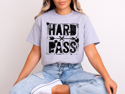 Hard Pass Grunge Hearts | Adult DTF Transfer | Ready to Press