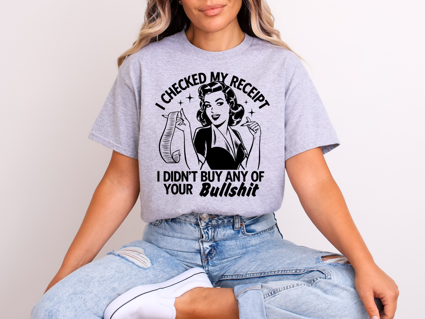 Checked My Receipt Graphic | Adult DTF Transfer | Ready to Press