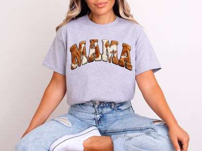 Western Cowhide Mama Graphic | Adult DTF Transfer | Ready to Press