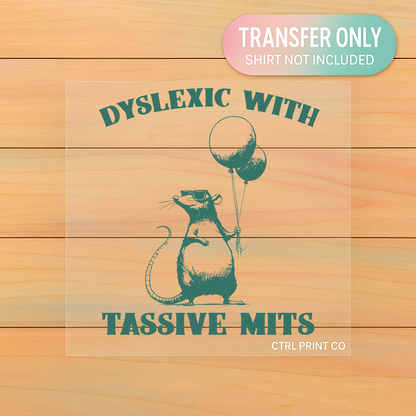 Tassive Mits Humor Graphic | Adult DTF Transfer | Ready to Press