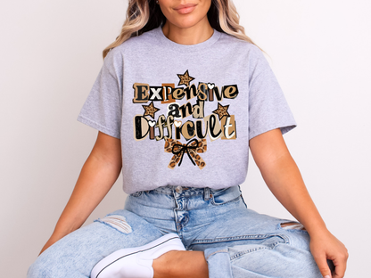 Expensive and Difficult Leopard Bow | Adult DTF Transfer | Ready to Press