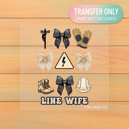 Line Wife Coquette Graphic | Adult DTF Transfer | Ready to Press