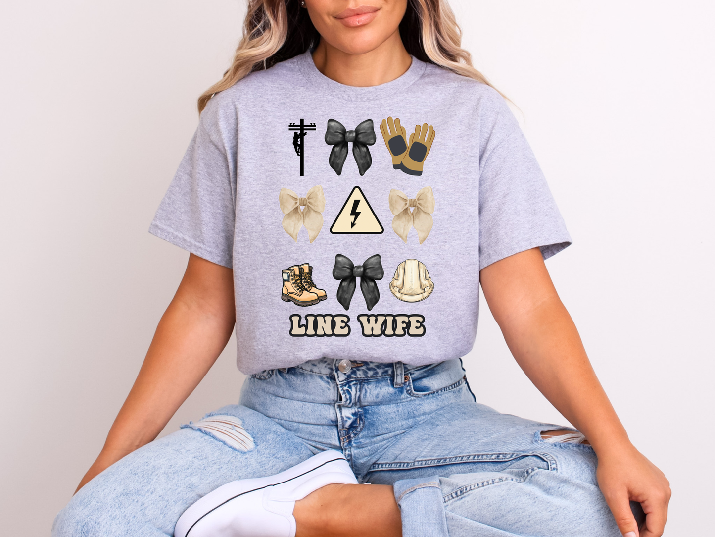 Line Wife Coquette Graphic | Adult DTF Transfer | Ready to Press