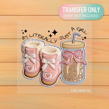 Just a Cozy Girl Vibes | Adult DTF Transfer | Ready to Press