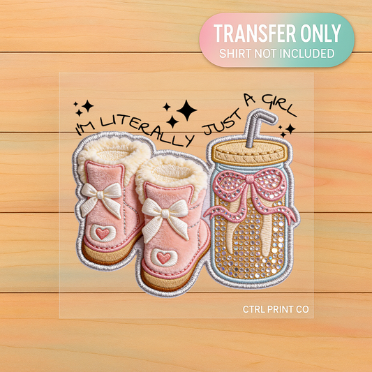 Just a Cozy Girl Vibes | Adult DTF Transfer | Ready to Press