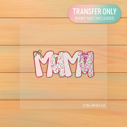 Floral Patchwork Mama | Adult DTF Transfer | Ready to Press