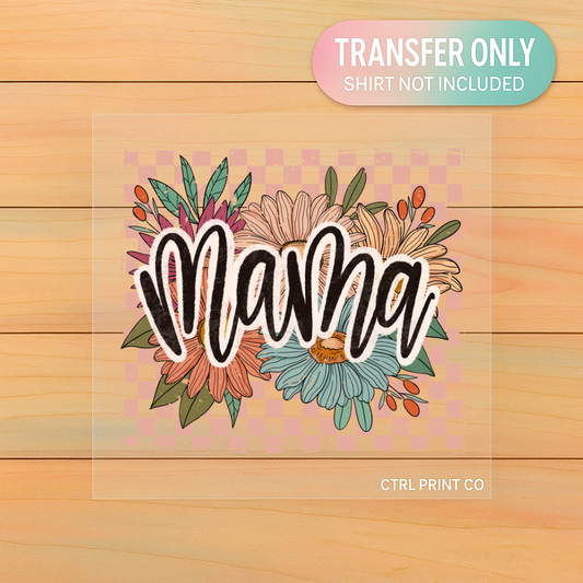 Floral Mama Script | Adult DTF Transfer | Ready to Press