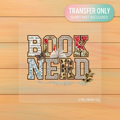 Book Nerd Collage | Adult DTF Transfer | Ready to Press