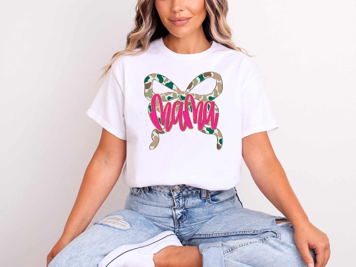 Leopard Camo Mama Bow | Adult DTF Transfer | Ready to Press