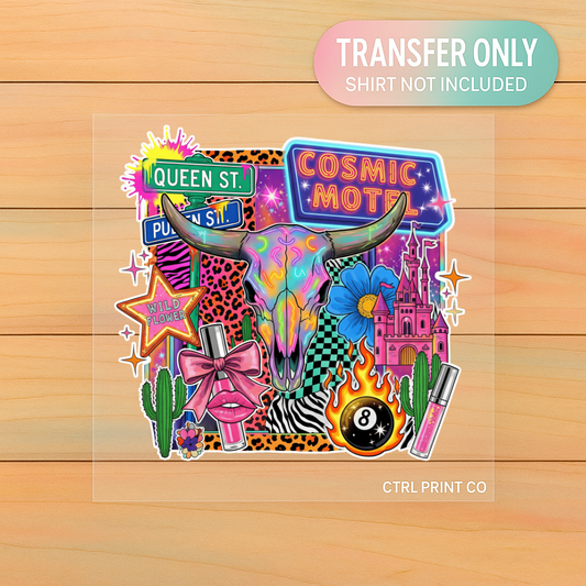 Neon Cowgirl Collage | Adult DTF Transfer | Ready to Press