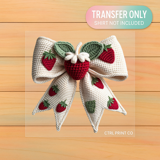 Berry Cute Bow | Adult DTF Transfer | Ready to Press