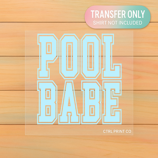 Pool Babe Varsity | Adult DTF Transfer | Ready to Press