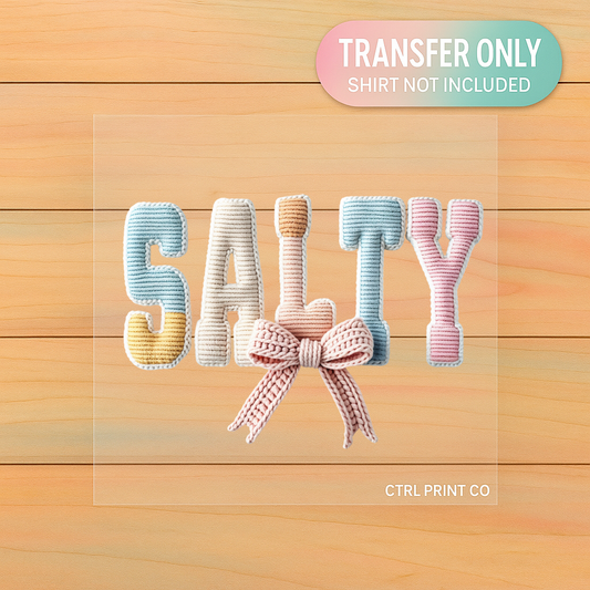 Salty Coquette Bow | Adult DTF Transfer | Ready to Press