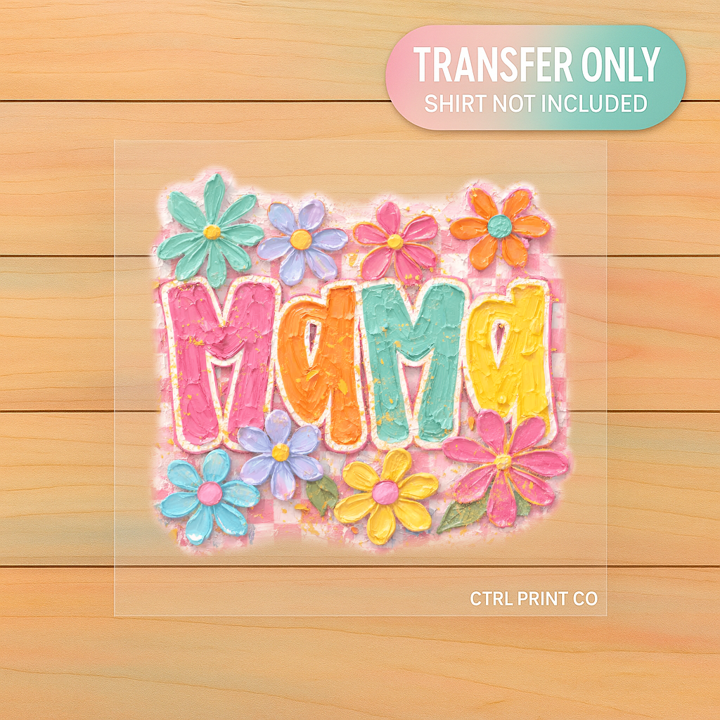 Groovy Floral Mama | Adult DTF Transfer | Ready to Press