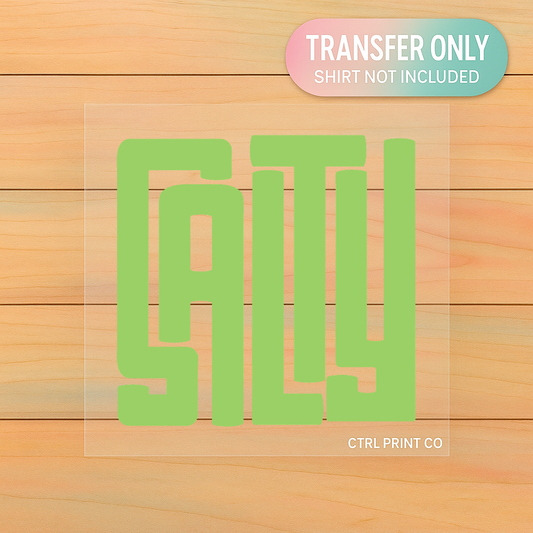 Salty Varsity Letters | Adult DTF Transfer | Ready to Press