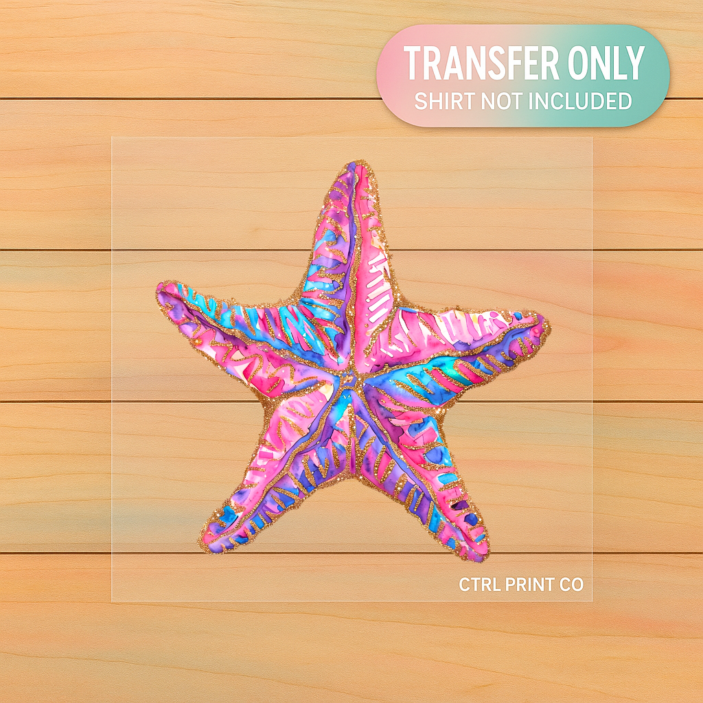 Coastal Glam Starfish | Adult DTF Transfer | Ready to Press