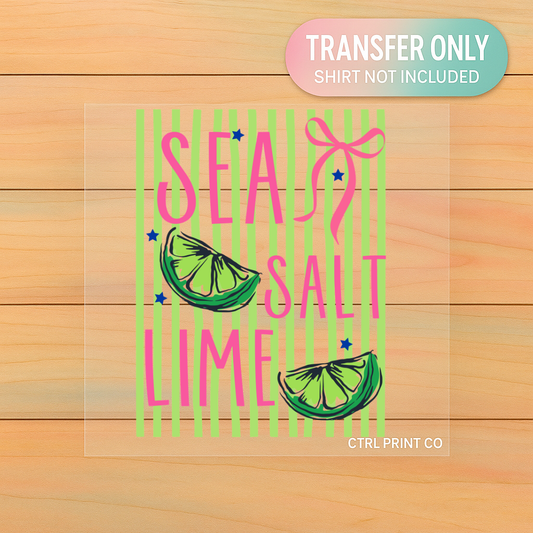 Sea Salt Lime Bow | Adult DTF Transfer | Ready to Press