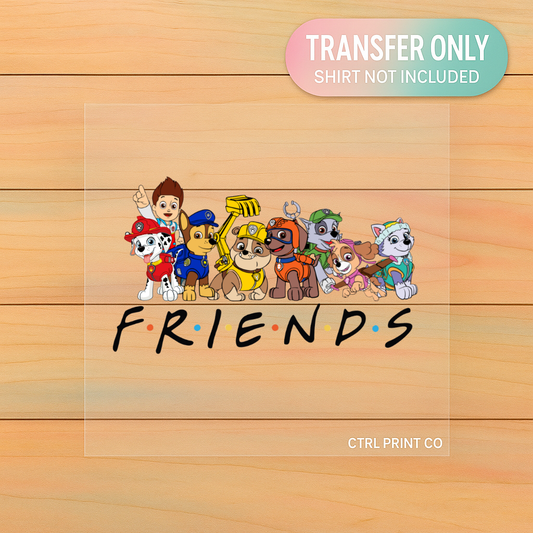 Friends Adventure Crew | Youth DTF Transfer | Ready to Press | 7 inch