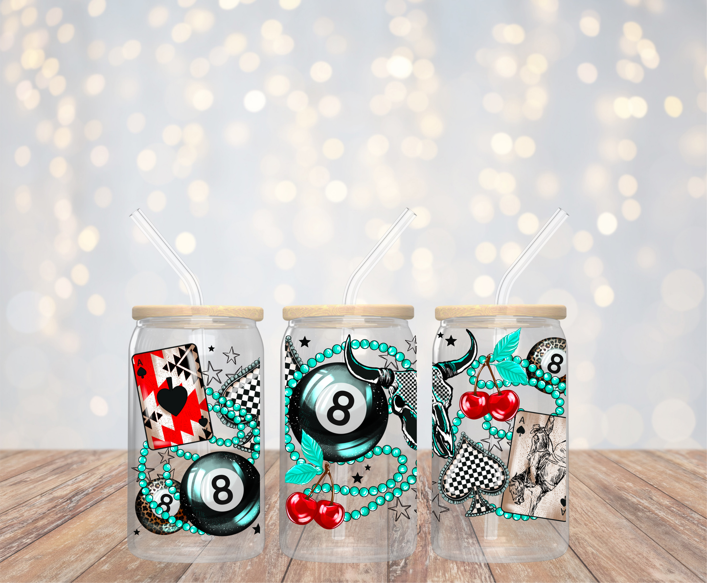 Lucky Girl Energy | UV DTF Cup Wrap | 16 oz | Ready to Apply
