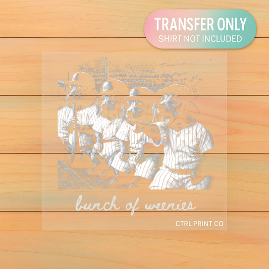 Bunch of Weenies Baseball Dogs | Adult DTF Transfer | Ready to Press