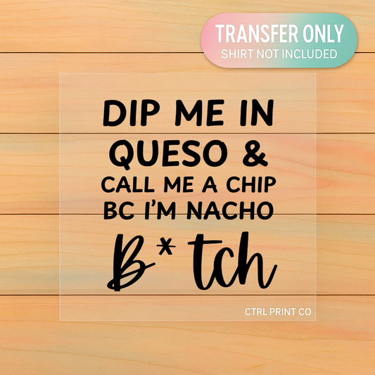 Dip Me in Queso | Adult DTF Transfer | Ready to Press