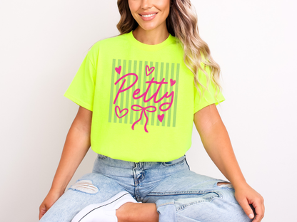 Petty Pink Script Bow | Adult DTF Transfer | Ready to Press