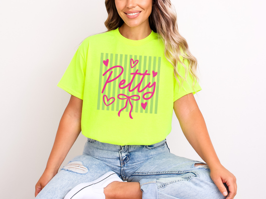 Petty Pink Script Bow | Adult DTF Transfer | Ready to Press
