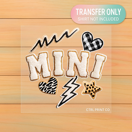 Mini Faux Chenille | Youth DTF Transfer | Ready to Press | 6.5–7.5 inch