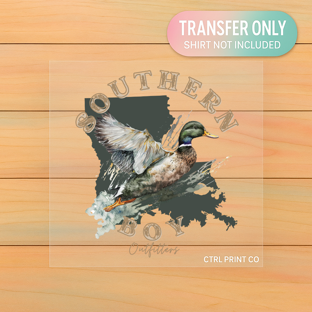 Southern Boy Duck Outfitters | Youth DTF Transfer | Ready to Press | 6.5–7.5 inch