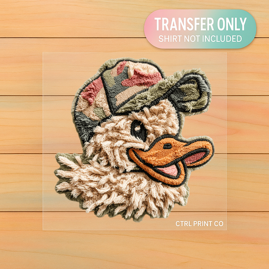 Camo Duck Patch Style | Youth DTF Transfer | Ready to Press | 7 inch